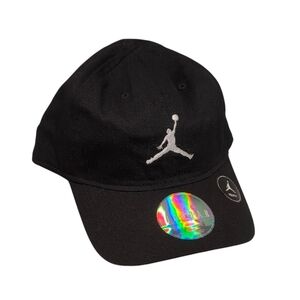 Jordan Black Cap with Embroidered Logo Youth Size